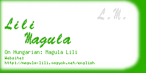 lili magula business card
